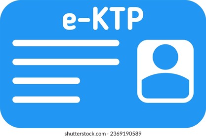 vector de una tarjeta de identificación ciudadana indonesia. e-KTP