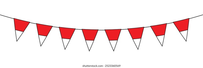 Sinalizador Indonésio Vetorial Para Elementos Decorativos