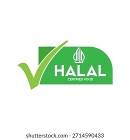 Vetor do logótipo halal indonésio. Inspirado pela arte wayang kulit típica da tribo javanesa na Indonésia.