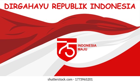 vector of Indonesia's 75th independence day