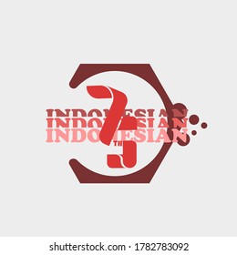 Vektorgrafik von Indonesiens 75. Unabhängigkeitstag. Der 17. August ist der 75. Jahrestag der Republik Indonesien. gut für Wallpaper, Banner, Hintergründe, etc.