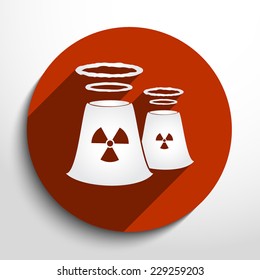 Vector industrial factory web icon. Eps 10. 