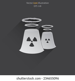 Vector industrial factory web icon. Eps 10.