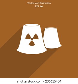 Vector industrial factory web icon. Eps 10.