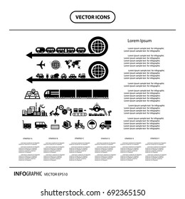 vector industrial and  logistics export 