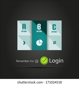 Vector industrial square metallic infographic for business background | numbered banners | business lines | graphic website layout vector