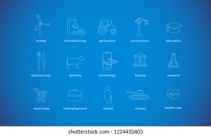 Vector industry infographic template. Color icon set design for your illustration or firm presentation