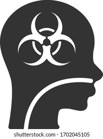 Vector infected patient flat icon. Vector pictogram style is a flat symbol infected patient icon on a white background.
