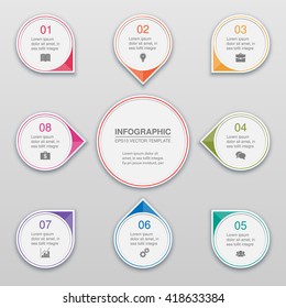 Vector infgraphic template with icons