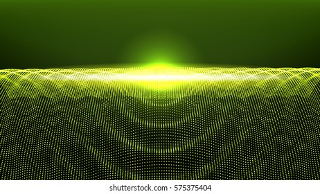 Vector infinite abstract space background. Futuristic style card