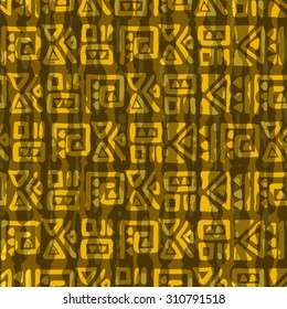 Vector infinite geometric ornament in ethnic style
