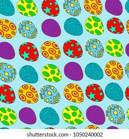 

vector infinite pattern with Easter eggs