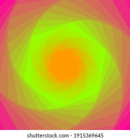 Vector infinite round twisted tunnel of shining flares on pink background. Glowing points form tunnel. Abstract cyber colorful background. Elegant modern geometric wallpaper. Shining points swirl