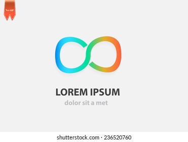 Vector infinity business logo design template for your design.