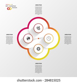 Vector infinity element for infographic. Modern template.