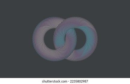 Vector infinity icon illustration isolated on gray background