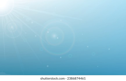 Das Fackelsymbol der Vektorinfinity-Linse mit dem Himmel.