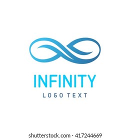 Vector infinity logo design template.