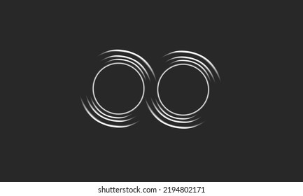 Vector infinity logo illustration isolated on gray background