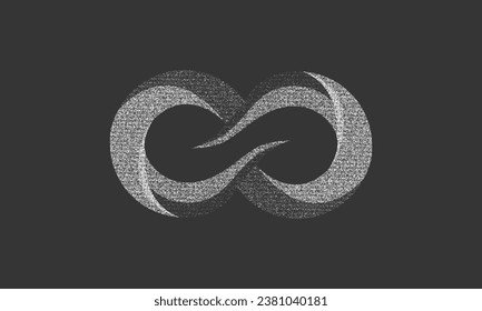 Vector infinity logo isolated on gray background