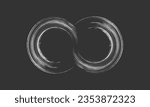 Vector infinity symbol illustration isolated on gray background