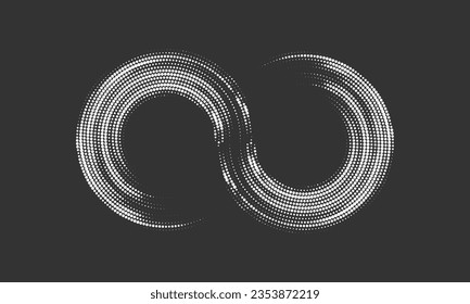 Vector infinity symbol illustration isolated on gray background