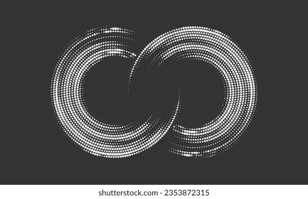 Vector infinity symbol illustration isolated on gray background