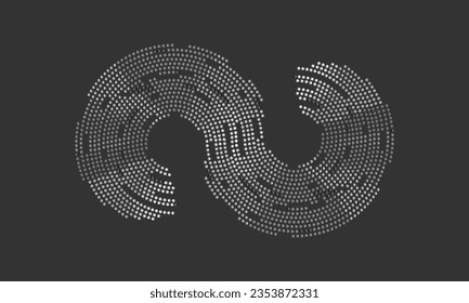 Vector infinity symbol illustration isolated on gray background