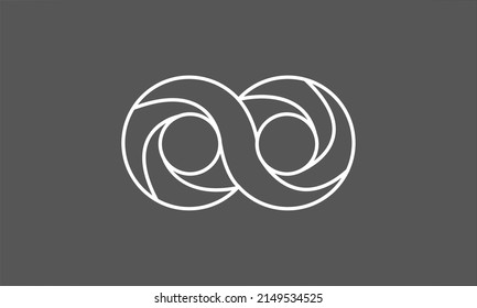 Vector infinity symbol isolated on background