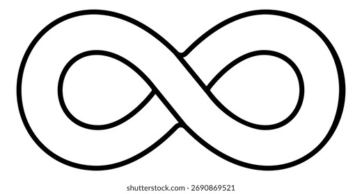Símbolo de infinito de Vector para el diseño de logotipos, la marca y las representaciones matemáticas. Elemento para su diseño