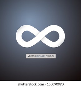 Vector Infinity Symbol on Dark Background