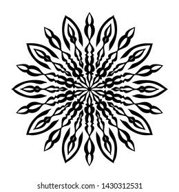 Vector infinity symbol tribal mandala design motif