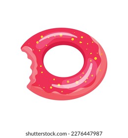 Vector of inflatable life buoy. Bright illustration in flat style.
