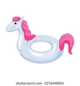 Vector of inflatable life buoy. Bright illustration in flat style.
