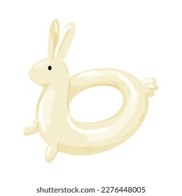 Vector of inflatable life buoy. Bright illustration in flat style.