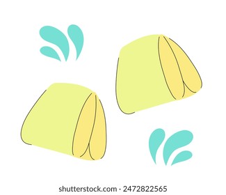 Vector inflatable sleeves for swimming flat illustration