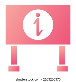 Vector Info Board Glyph Gradient Icon Design
