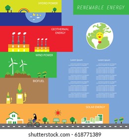 vector info chart renewable energy  ecology 