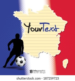 vector info graphic background - football/soccer illustration
