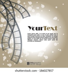 vector info graphic background - movie, film strip