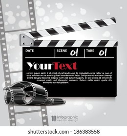 vector info graphic background - movie, film strip