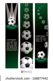 vector info graphic banner football