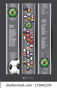 vector info graphic banner football