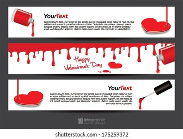 vector info graphic banner love