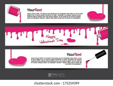 vector info graphic banner love