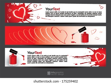 vector info graphic banner love
