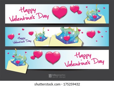 vector info graphic banner love