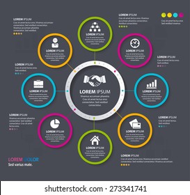 Vector Info graphic design circles. Eps 10. Can be used for diagram, banner, number options, workflow layout, step up options or web design.