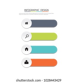 vector Info graphic design four step  and marketing icons can be used for workflow layout.