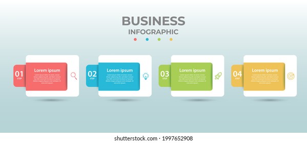 vector info graphic design with four options or steps. Premium Vector